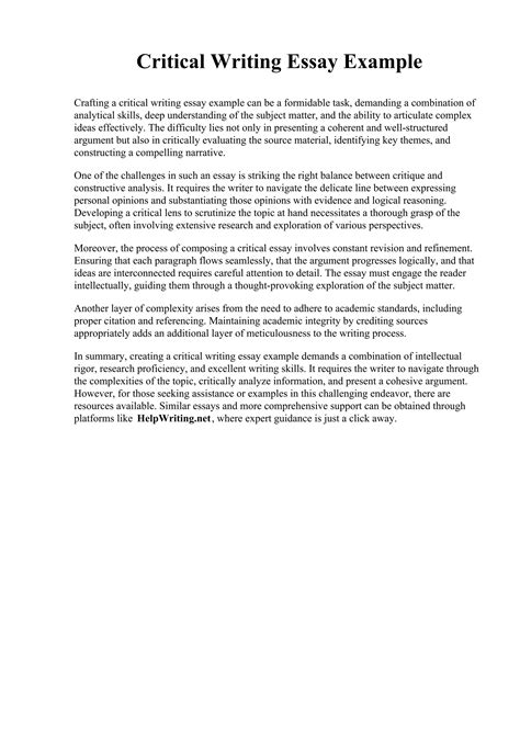 Image result for Critical Review Essay Example