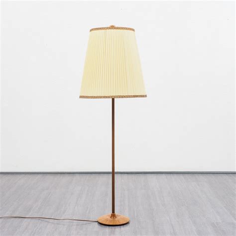 1950s floor lamp with pleated shade | #123843