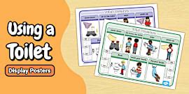 Toilet Procedure - Printable Toilet Poster | Bathroom Poster