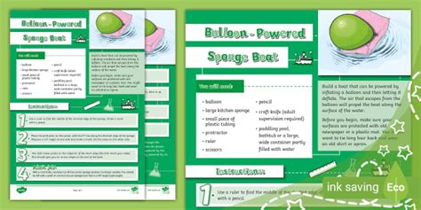 Balloon-Powered Sponge Boat