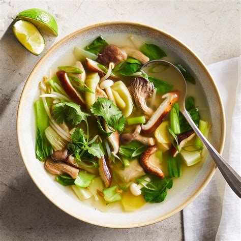 Chicken & Bok Choy Soup with Ginger & Mushrooms Recipe | Samsung Food App