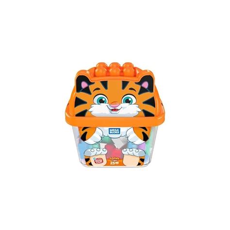 Buy Mega Bloks Animal Buckets Tiger,Creativity,fine Motor Skills ...
