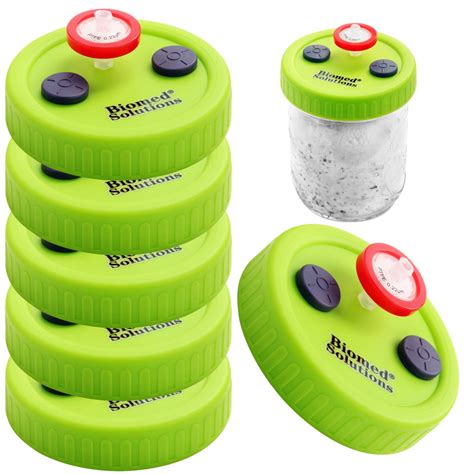 Biomed Solutions 6pcs Wide Mouth Liquid Culture Lid Food Grade ...