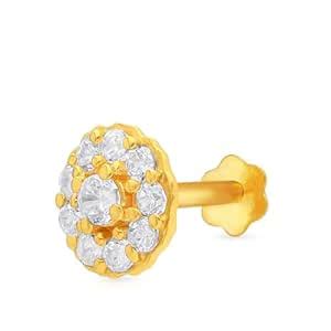 Buy Malabar Gold & Diamonds Yellow Gold Nose Pin for Women 22 k | 22k ...