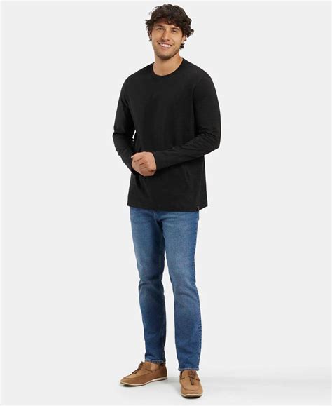 Buy Super Combed Supima Cotton Solid Round Neck Full Sleeve T-Shirt ...