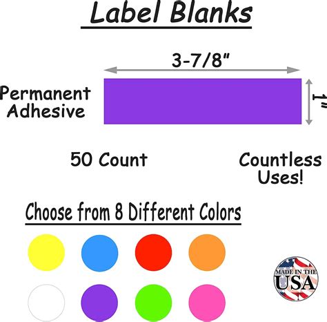 Buy Tag-A-Room Color Coded File Folder Labels 1 X 4 Purple 50 Count ...