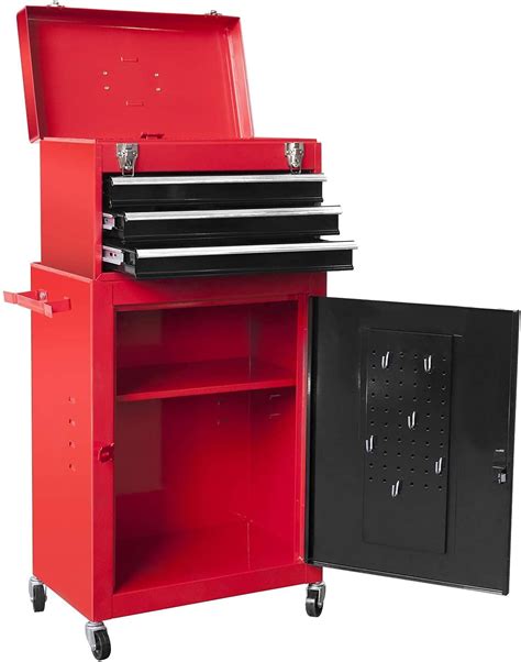 Buy HPDMC, Red and Black Rolling Garage Workshop Tool Organizer ...