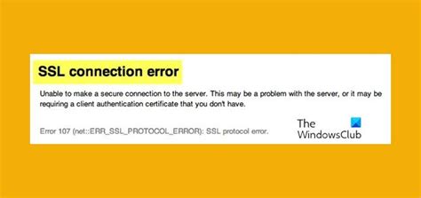 Image result for How to Solve SSL Connection Error