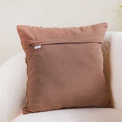 Handcrafted Soft Woven Cushion Cover Brown 16x16 Inch Online - Premium ...