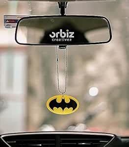 ORBIZ-Batman Superhero Acrylic Car Mirror Hanging - Double-Sided Design ...