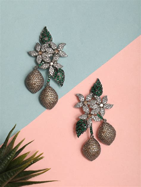 Buy Gold Toned Handcrafted Metal Stud Earrings | SZLM03101/SUZ2 | The loom