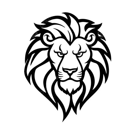 Black Lion Head Vector Illustration, Lion Head Vector, Lion Head, Lion ...