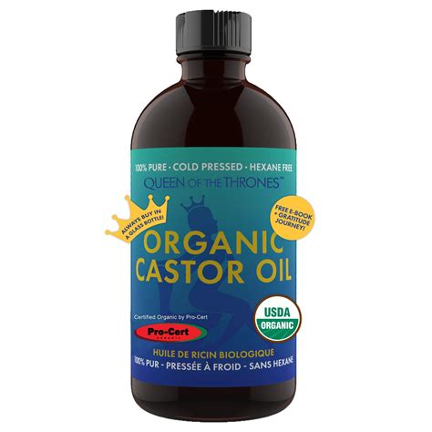 Buy Organic Castor Oil - 16.9oz (500ml) - by Queen of the Thrones 100% ...