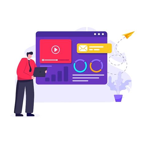 Marketing strategy in flat illustration design | Premium Vector