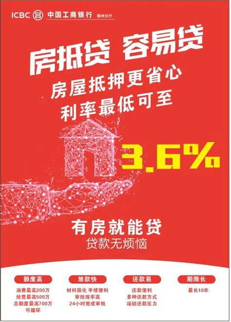 房屋贷款就找我们房产抵押贷款宣传海报图片下载_红动中国