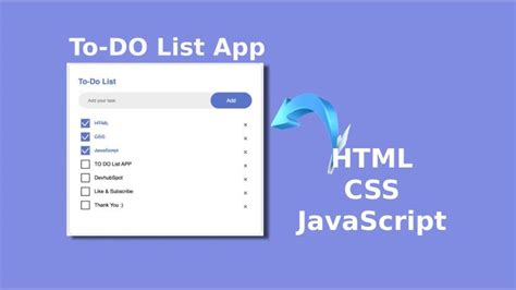 Image result for To-Do List App JS HTML