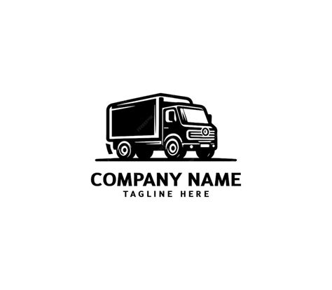 Vector truck silhouette abstract logo freight delivery industry symbol ...