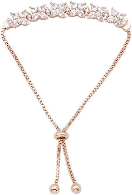 Buy KUSHAL'S Fashion Jewellery Rose-Gold Plated White Casual Wear ...