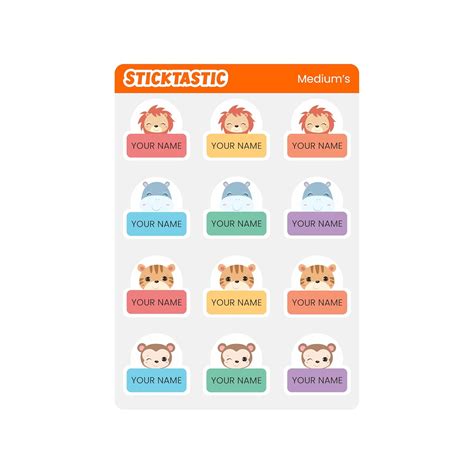 STICKTASTIC Personalized Name Labels for Kids | School Labels | Daycare ...