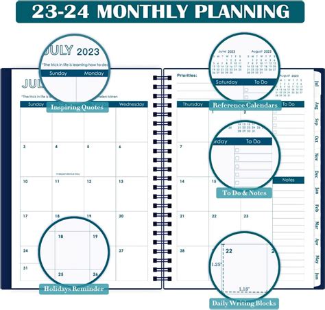 2023-2024 Planner - Planner 2023-2024 with Weekly | Ubuy India