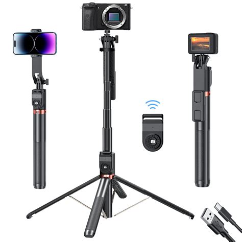 Celfiexpt 84 inch Super Long Selfie Stick with Quadripod Stand ...
