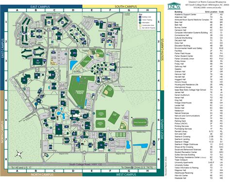 UNC Wilmington Campus Map - wilmington nc • mappery