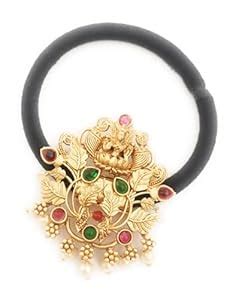 Buy stones hair bands for women and girls black colour rubber bands ...