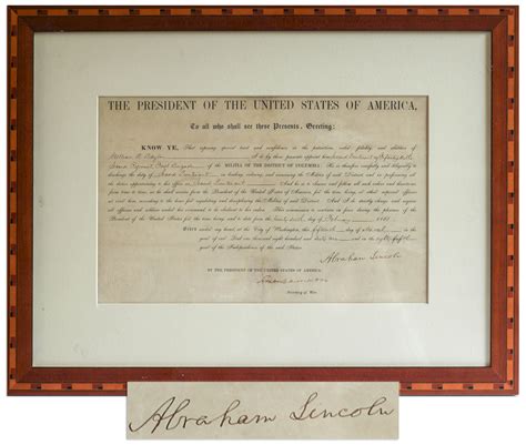 Lot Detail - Abraham Lincoln Document Signed as President in 1861, Just ...