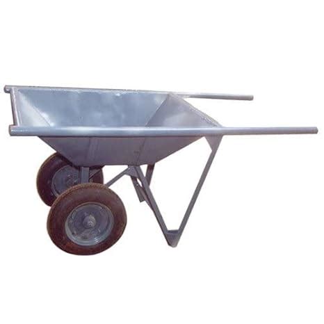 Budhrani® by MASTER MACHINES Double Wheel Barrow Trolley, Cement ...
