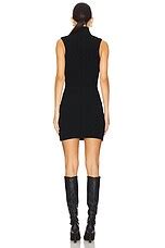 SEROYA Julissa Cable Knit Mini Dress in Black | REVOLVE