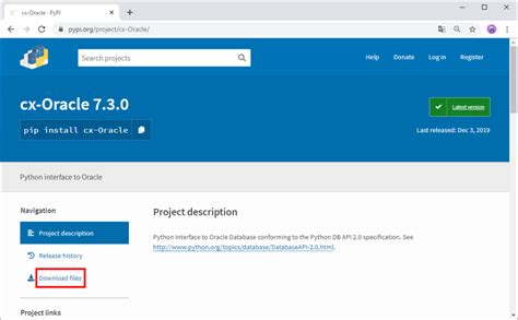 CX Oracle Python Download 的图像结果