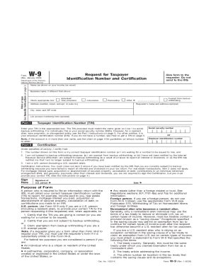 IRS W-9 form | pdfFiller