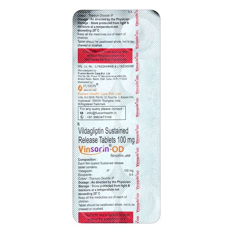 Vinsorin-Od 100 Tablet | Uses, Side Effects, Price | Apollo Pharmacy