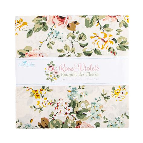 Rose & Violet's Bouquet des Fleurs 10" Square Pack (Layer Cake / 10 ...
