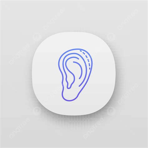 Ear Plastic Surgery App Icon Face Button Pinna Vector, Face, Button, Pinna PNG and Vector with ...