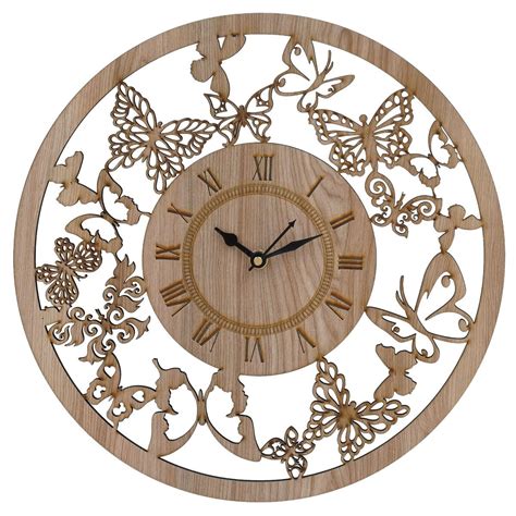 Buy eCraftIndia Light Brown Butterfly Designer Round Shape Roman ...