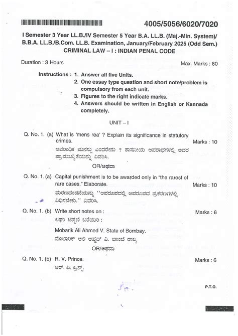 Criminal Law I (IPC) Exam Notes - Jan 2025 - Studocu