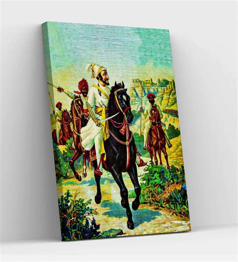 Chattrapati Shivaji Maharaj By Raja Ravi Varma Famous Canvas Painting ...