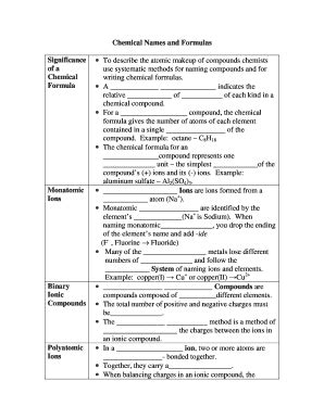 18 Printable clo3- ion name Forms and Templates - Fillable Samples in ...