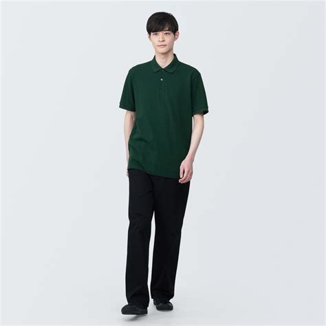 Washed pique polo shirt