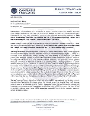 Fillable Online Primary Personnel and Owner Attestation Fax Email Print ...