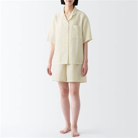 Ladies' Linen Short Sleeves Pajamas | 無印良品 MUJI