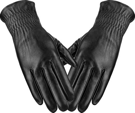 Upasceoka Genuine Leather Gloves for Women, Winter Warm Touchscreen ...