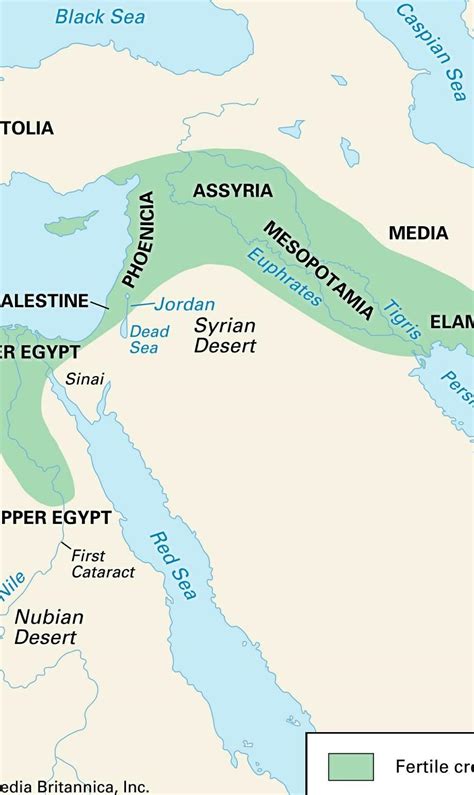 What physical feature is located to the east of the Fertile Crescent ...