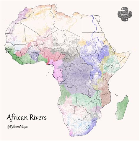 Map Of Africa Rivers And Countries