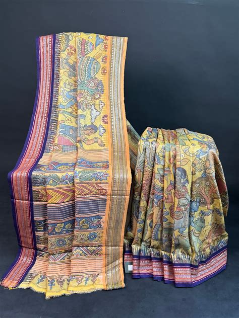 Pen kalamkari Vidharba Tussar4634