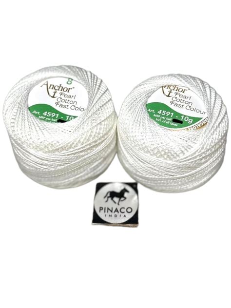 PINACO INDIA Anchor Knitting Pearl Cotton Fast Colour Cotton Thread ...