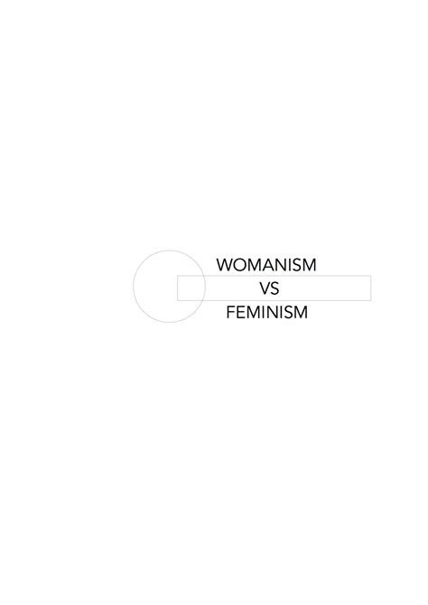 Womanism vs Feminism | THEEARTSYTYPE