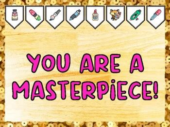 YOU ARE A MASTERPIECE! Creativity, Art Bulletin Board Kit worksheet by ...