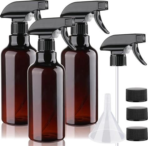 Amazon.com: Hethyo 3 Pack Plastic Spray Bottles Empty Spray Bottle 10oz ...